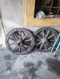 Ruote carro in legno