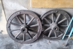 Ruote carro in legno