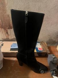 Stivali in pelle neri
