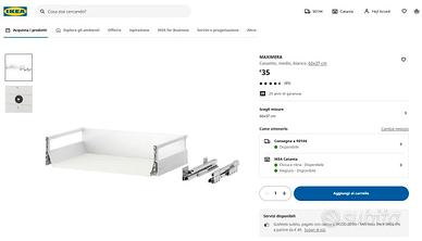 N.3 Cassetti IKEA MAXIMERA - METOD nuovi!