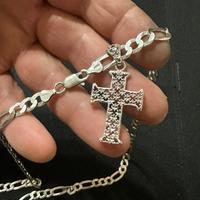 Collana argento e croce