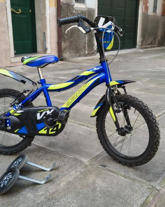 Bici bambino ruota 14 con rotelle anno 2024