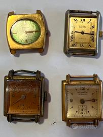 Lotto 4 Orologi Vintage Meccanici Da Revisionare