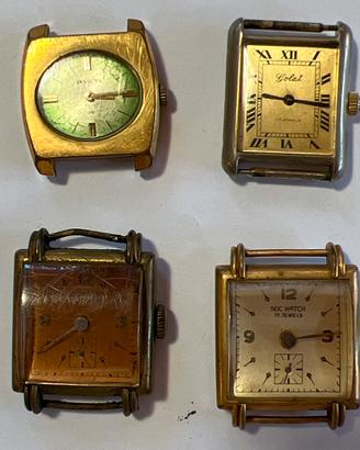 Lotto 4 Orologi Vintage Meccanici Da Revisionare