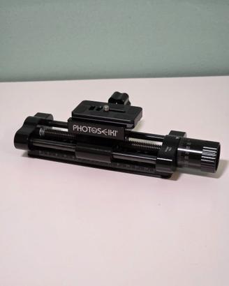 Slitta micrometrica Photoseiki fotografia macro