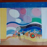 quadro colorato con cornice e vetro