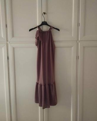 Vestito in raso con fiocco Tg.L