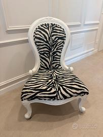 Sedia vintage in stile barocco rivisitato