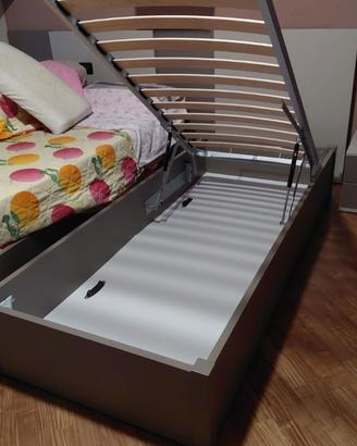 LETTO CON CASSONE CONTENITORE