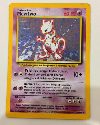 Pokémon Mewtwo 10/102 Holo Set Base Ita WOTC