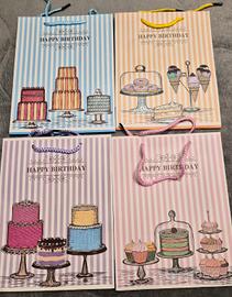 12 borse sacchetto dono con manici🎂