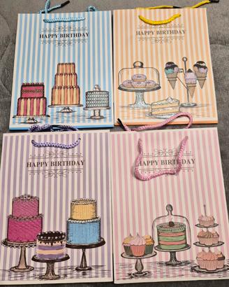 12 borse sacchetto dono con manici🎂