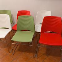 Sedie camera da pranzo design impilabili