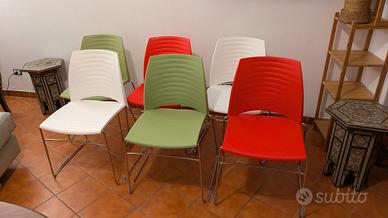 Sedie camera da pranzo design impilabili