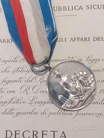 Medaglia Argento 925 "Al Merito di Servizio