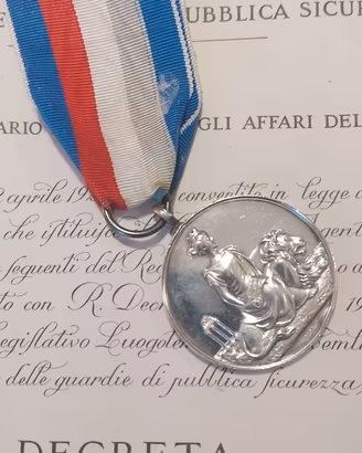 Medaglia Argento 925 "Al Merito di Servizio