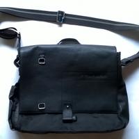 Cartella Piquadro in pelle e tessuto