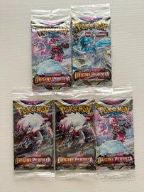 Lotto 5 buste Pokémon origine perduta gedis ita
