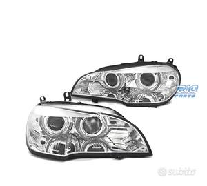 FARI DIURNI BMW X5 E70 07-10 DRL LED CROMATI AFS X