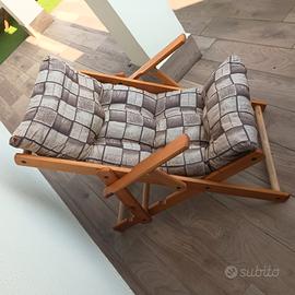 sedie a sdraio pieghevoli in legno
