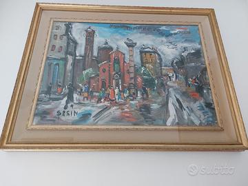 dipinto olio su tela - Milano 