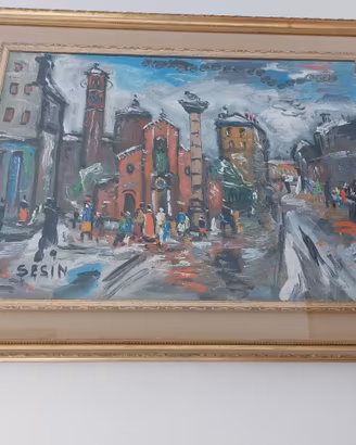 dipinto olio su tela - Milano 
