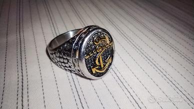 Anello chevalier in acciaio