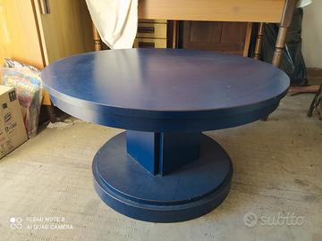Tavolino rotondo blu – stile moderno/vintage