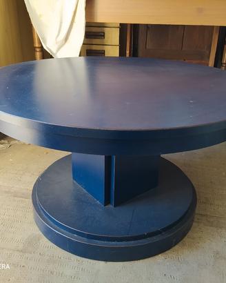 Tavolino rotondo blu – stile moderno/vintage