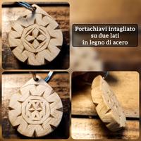 Portachiavi in legno, artigianato calabrese