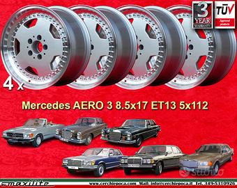 4 pz cerchi Mercedes Aero 3 8.5x17 ET13 5x112