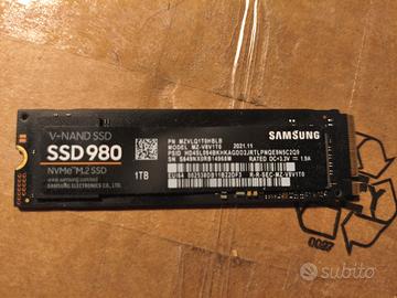 SSD NVme da 1 tb samsung 980 m2