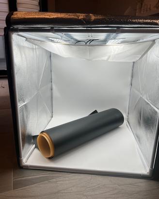 Lightbox fotografica 50x50 led, completa e pari al