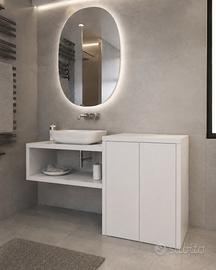 mobile lavabo da appoggio e mobile contenitore