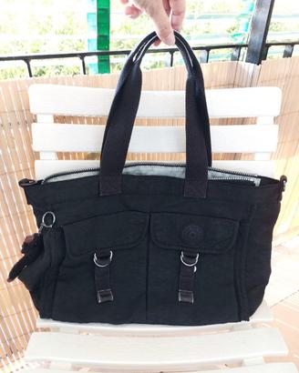 Borsa Kipling nera capiente medio grande originale
