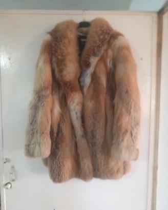 Giacca Vera Pelliccia di Volpe Rossa Vintage