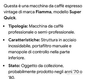 Macchina da caffè super Quick anni 70 /80