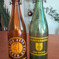 Bottiglia vintage birra '50 serigrafata ceramica