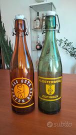 Bottiglia vintage birra '50 serigrafata ceramica