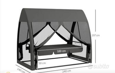 Dondolo da giardino con zanzariera