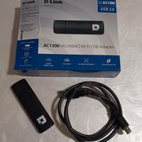 USB Wifi - AC1300 USB 3.0 blu 