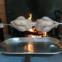 Girarrosto elettrico grande con leccarda in rame