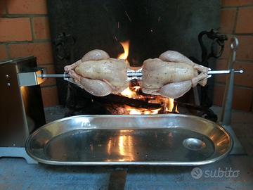 Girarrosto elettrico grande con leccarda in rame