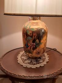 lampada vintage  oro da tavolo