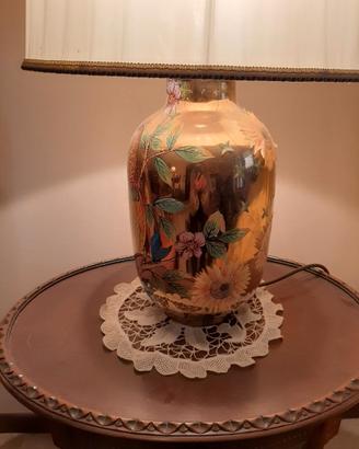 lampada vintage  oro da tavolo