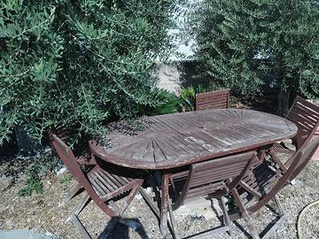 tavolino per giardino in legno 