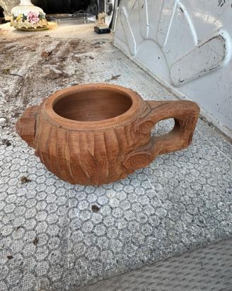 Tazza legno intarsiata