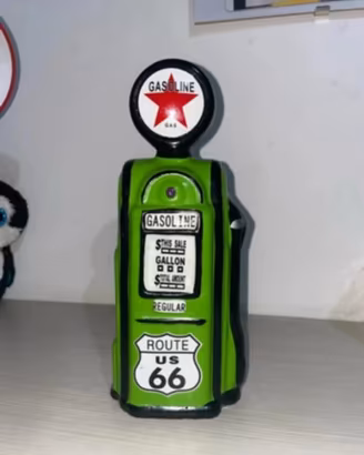 Salvadanaio Pompa di Benzina Vintage Route 66