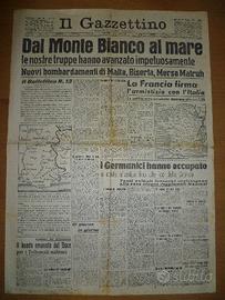 GAZZETTINO giornale guerra del 25 giugno 1940