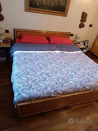 Set Letto+ comodini in bambù vintage alta qualità